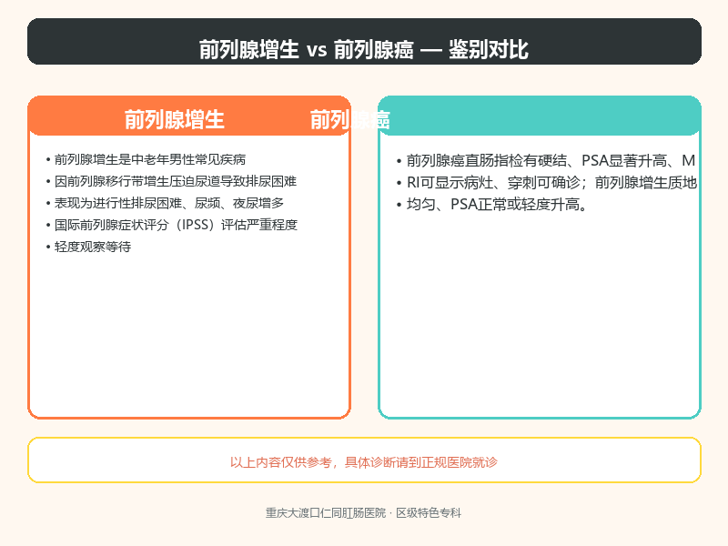 前列腺增生与前列腺癌