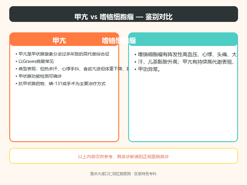 甲亢与嗜铬细胞瘤的鉴别要点
