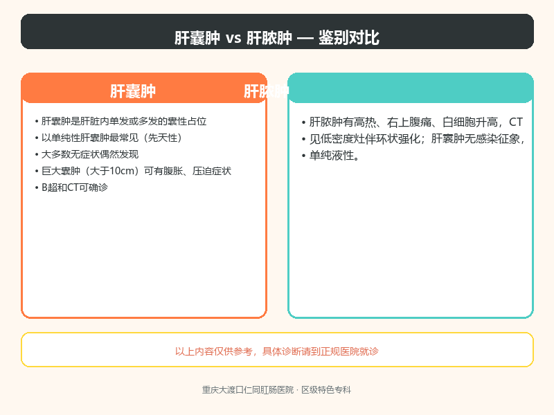 肝囊肿与肝脓肿
