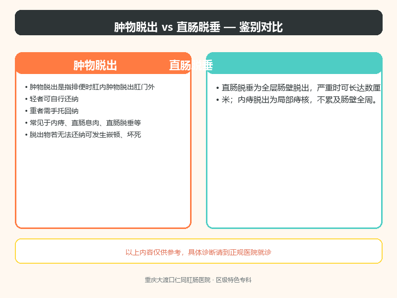 肿物脱出与直肠脱垂的鉴别