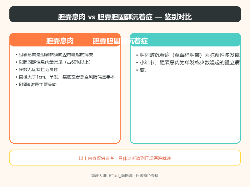 胆囊息肉与胆囊胆固醇沉着症