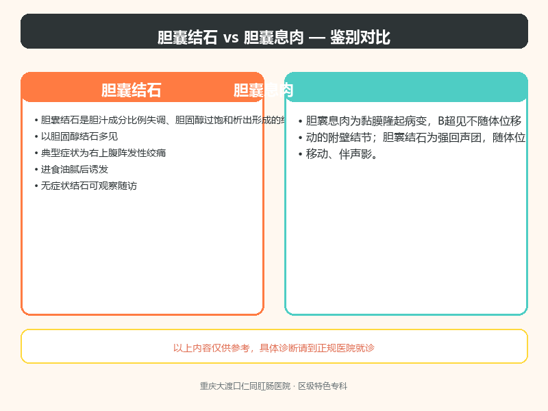 胆囊结石与胆囊息肉