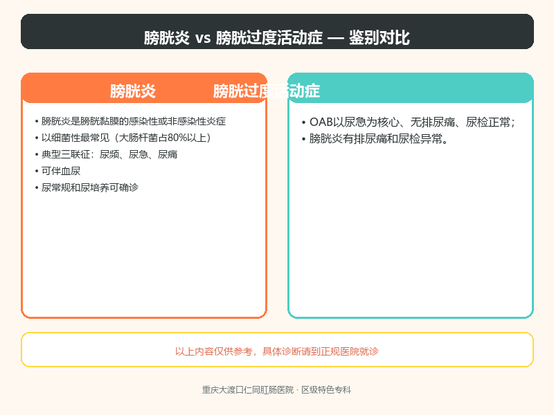 膀胱炎与膀胱过度活动症