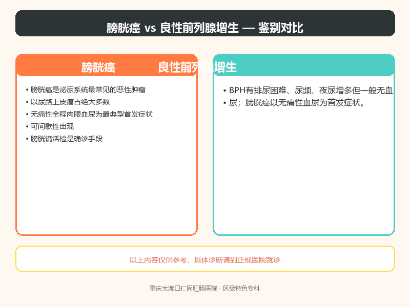 膀胱癌与良性前列腺增生