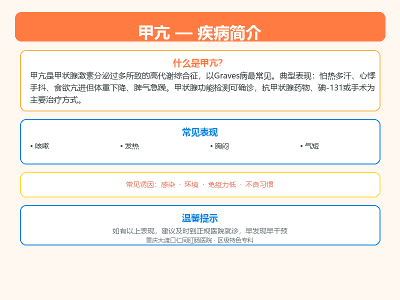 巴南区甲亢怎么区分？重庆仁同肛肠医院教您鉴别与应对