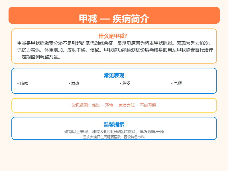 甲减科普示意图