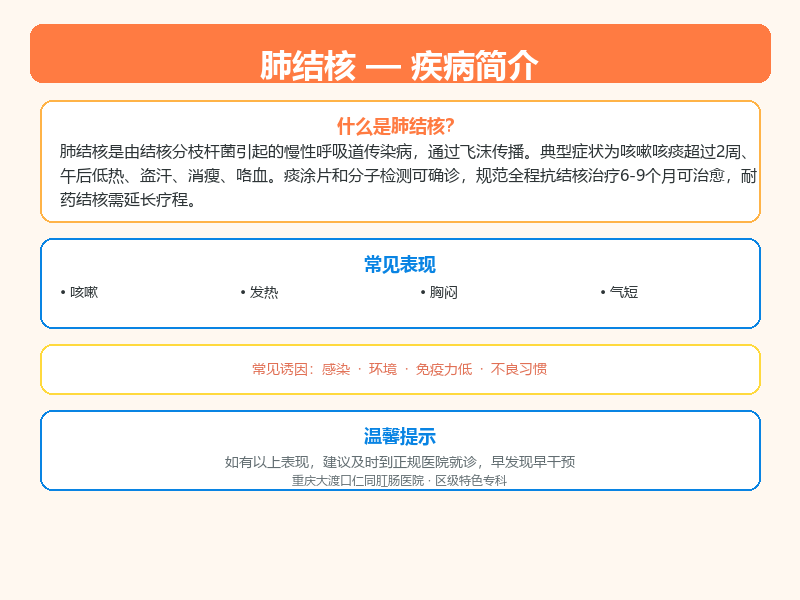 肺结核疾病科普示意图