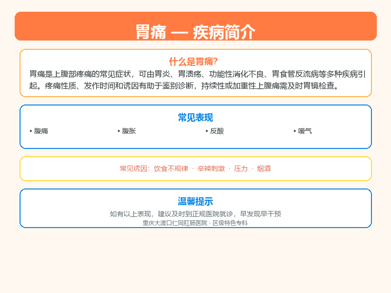 万州区胃痛怎么区分？仁同肛肠医院教您鉴别与应对