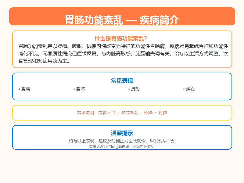 胃肠功能紊乱科普示意图