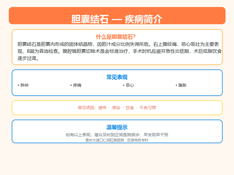 永川区胆囊结石怎么区分？大渡口仁同肛肠医院教您鉴别与应对