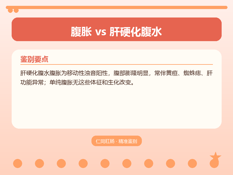 腹胀与肝硬化腹水的鉴别要点