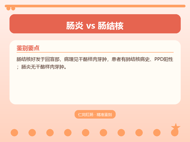 肠炎与肠结核的鉴别要点