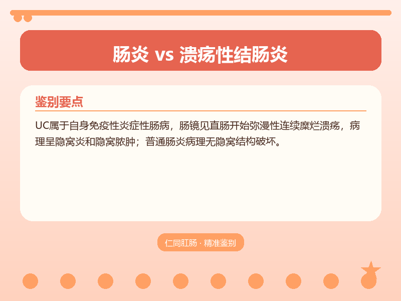肠炎与溃疡性结肠炎的鉴别要点