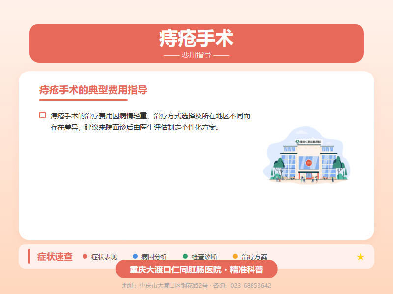 痔疮手术费用指导