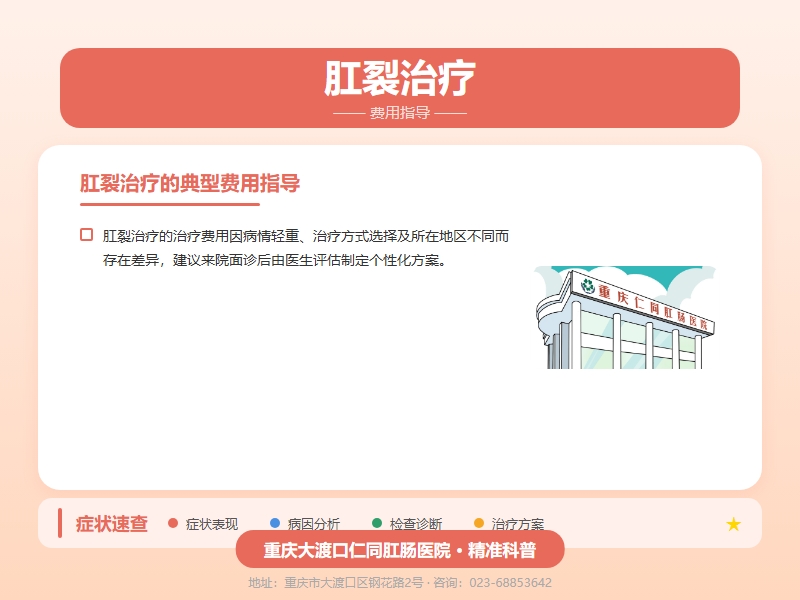 肛裂治疗费用指导