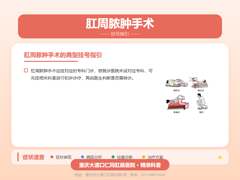 肛周脓肿手术挂号指引