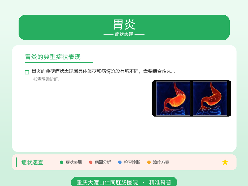 胃炎症状表现