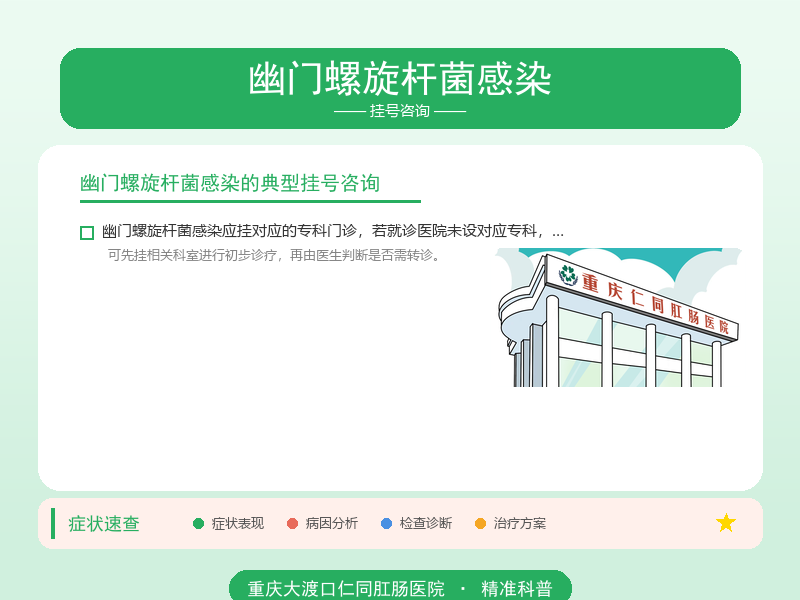 幽门螺旋杆菌感染挂号咨询