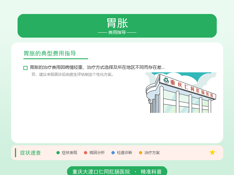 胃胀费用指导