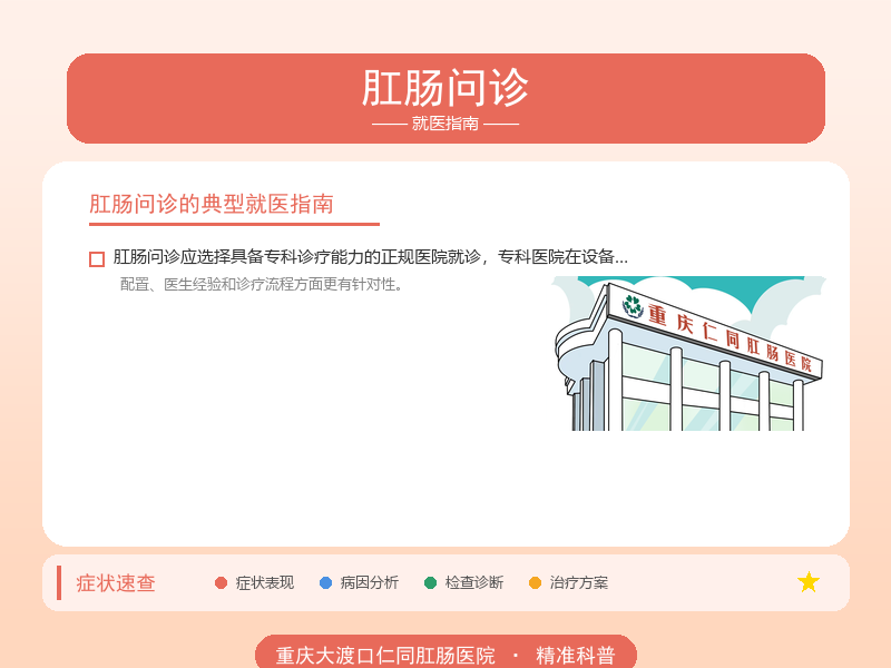 肛肠问诊就医指南