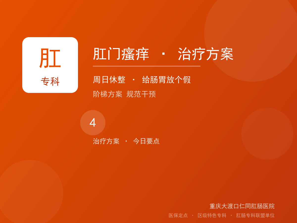 肛门瘙痒治疗方案